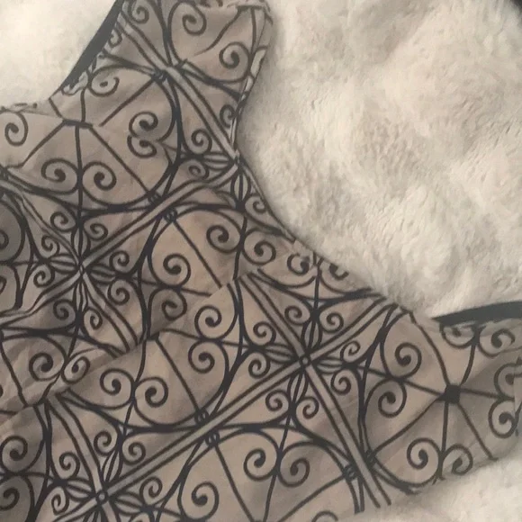 Elegant Navy blue and Tan Jumpsuit - Picture 4 of 7